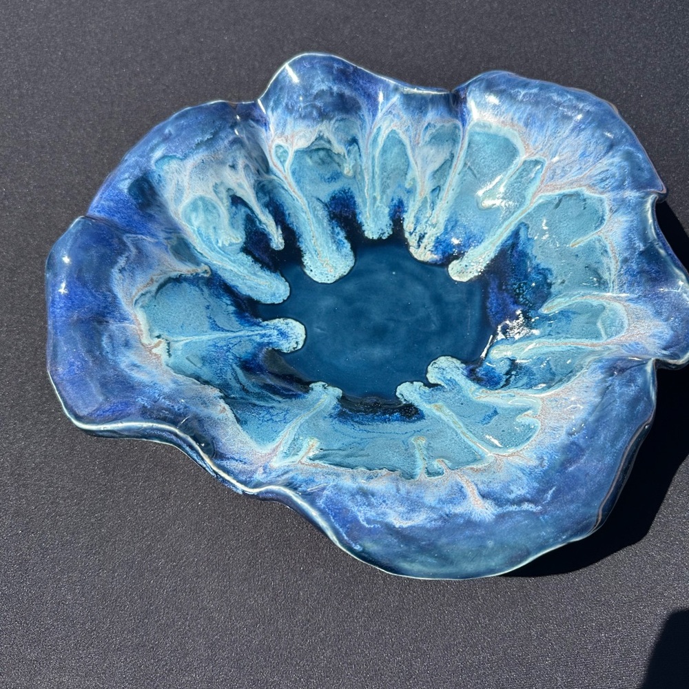 Elegant Oceanic Ceramic Art Bowl